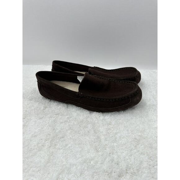 MEN’S UGG ASTOR WOOL SLIPPERS BROWN - SIZE 11 - Picture 1 of 10